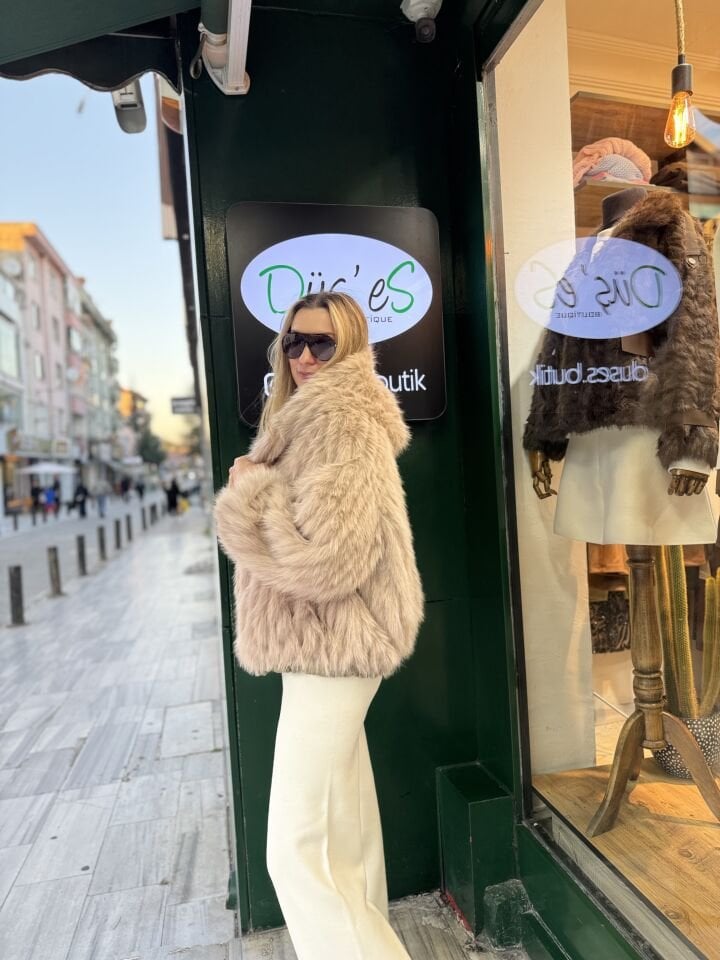 İTHAL ÇİFT TARAFLI FİL DİŞİ DÜĞMELİ MONT HAKİ / STD