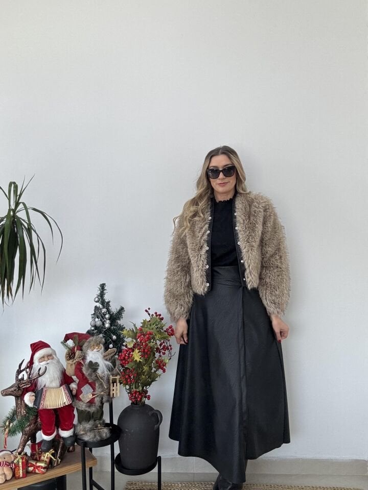 İTHAL BROŞ DÜĞMELİ KISA CEKET AÇIK KHV / STD