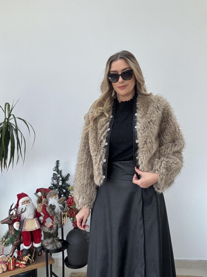 İTHAL BROŞ DÜĞMELİ KISA CEKET AÇIK KHV / STD