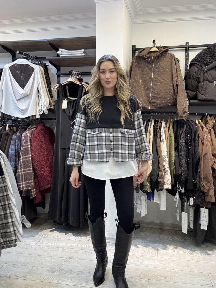 MİX KUMAŞ SWEAT GÖMLEK 3114 Siyah - S