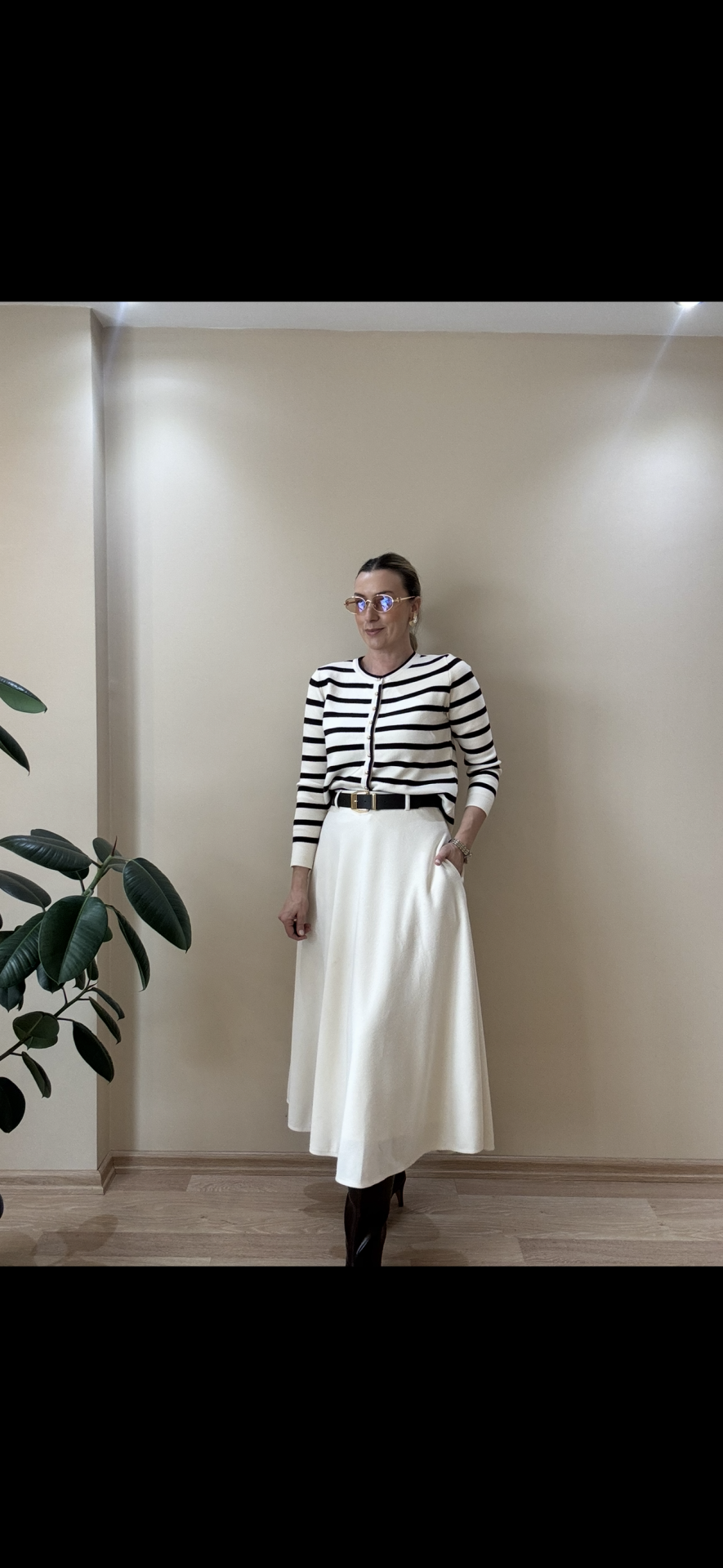 ÇİZGİLİ GOLD DÜĞMELİ HIRKA KHV / STD