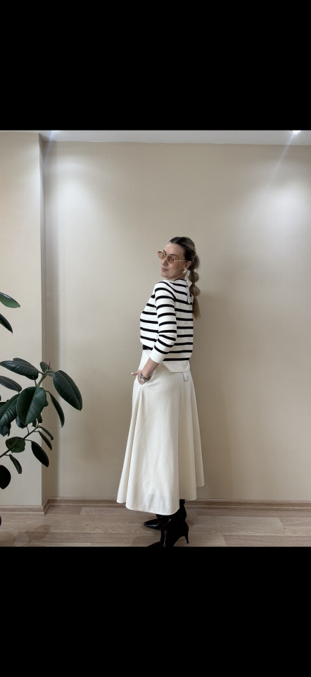 ÇİZGİLİ GOLD DÜĞMELİ HIRKA KHV / STD