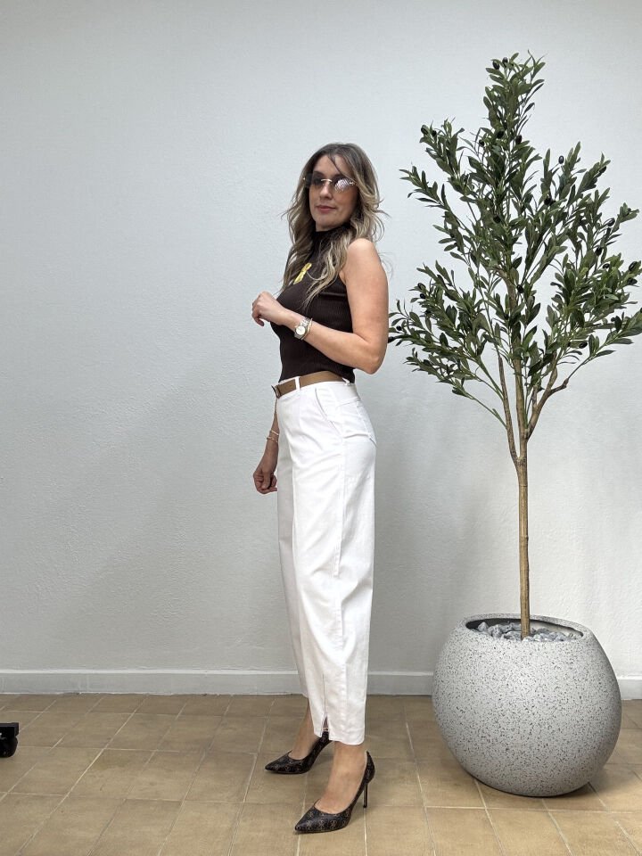 PAÇASI IŞILTILI PAMUK BAGGY PANTOLON 25-3445