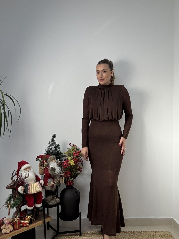 İTHAL TAŞLI UZUN ELBİSE KHV / S