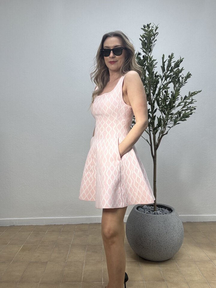 İTHAL SANDRO BALERİN ELBİSE PEMBE PEMBE / S