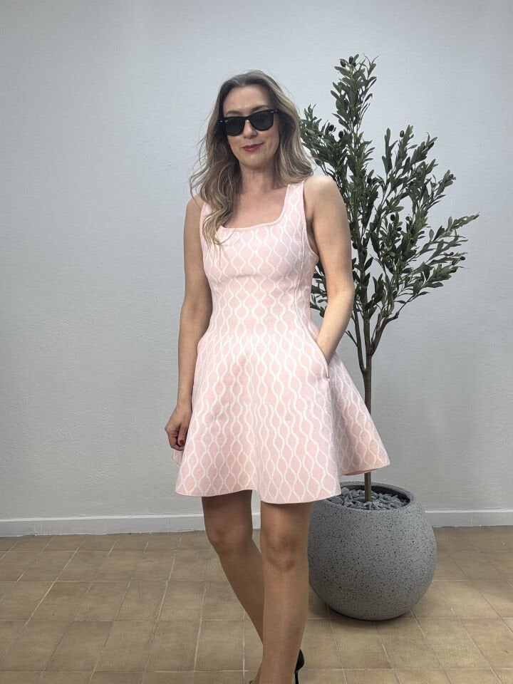 İTHAL SANDRO BALERİN ELBİSE PEMBE PEMBE / S