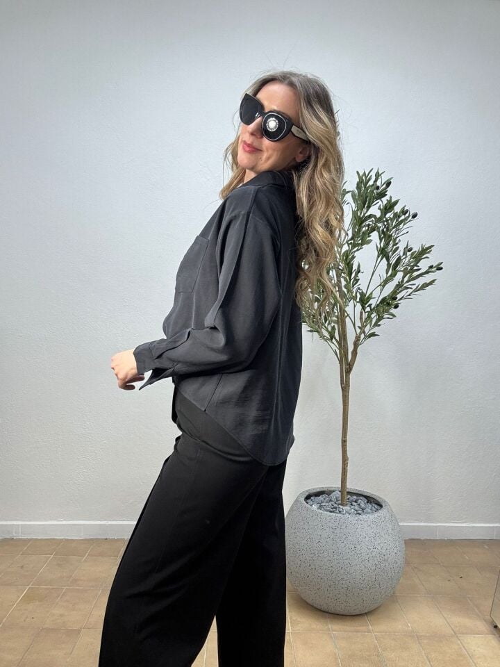 GÜPÜR ATLETLİ GÖMLEK 3127 Siyah - S