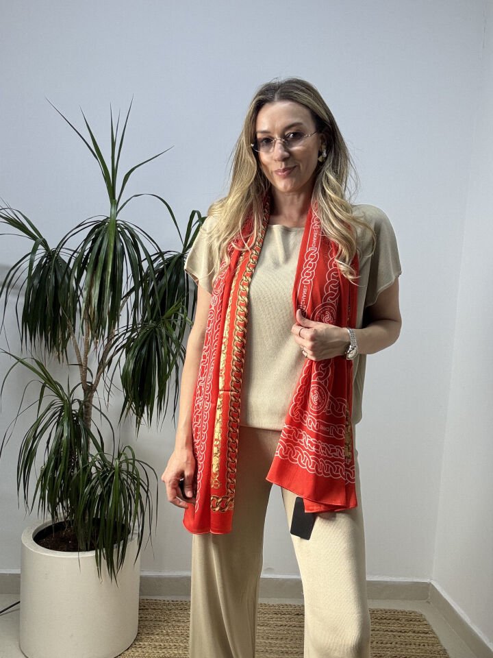 İTHAL KAYIK YAKA TRİKO PANTOLONLU TAKIM BEJ / S-M