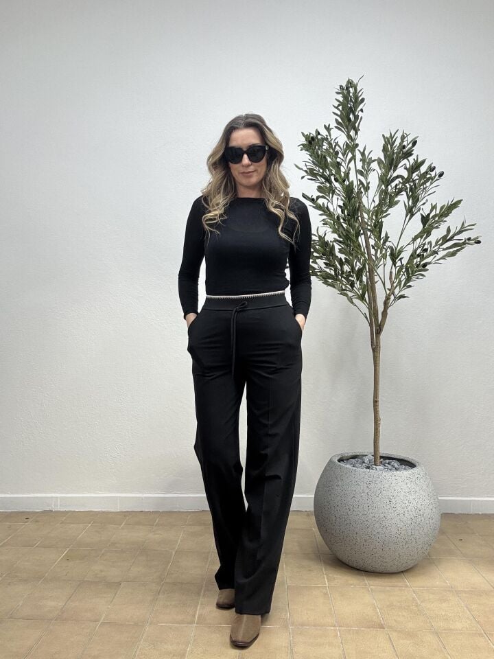 KYLİE BEL LASTİKLİ PANTOLON 2617 Siyah - 40