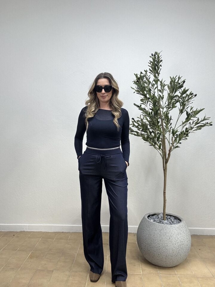 KYLİE BEL LASTİKLİ PANTOLON 2617 Lacivert - 40