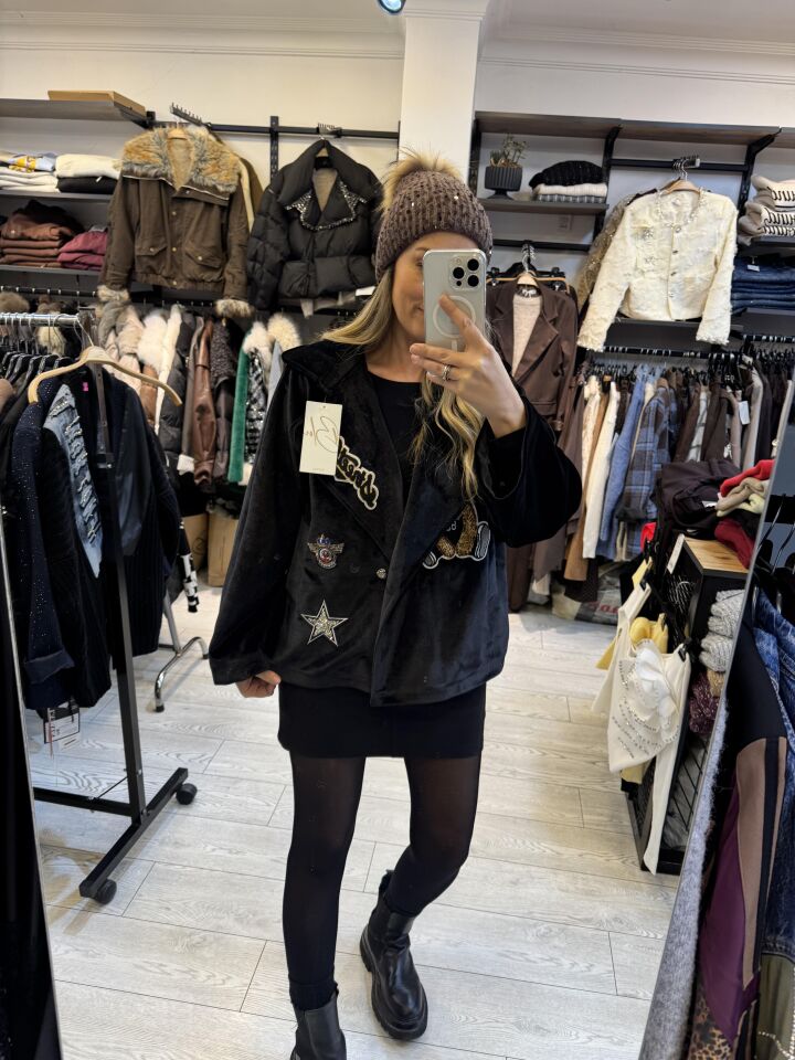 İTHAL TEDİLİ KADİFE CEKET SİYAH / STD