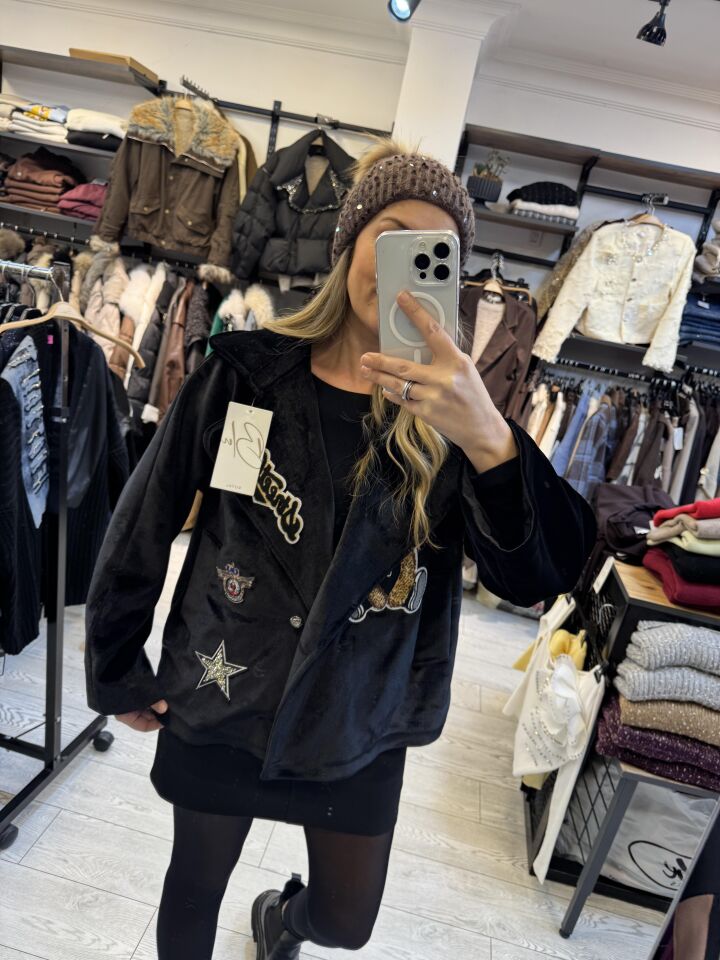 İTHAL TEDİLİ KADİFE CEKET SİYAH / STD