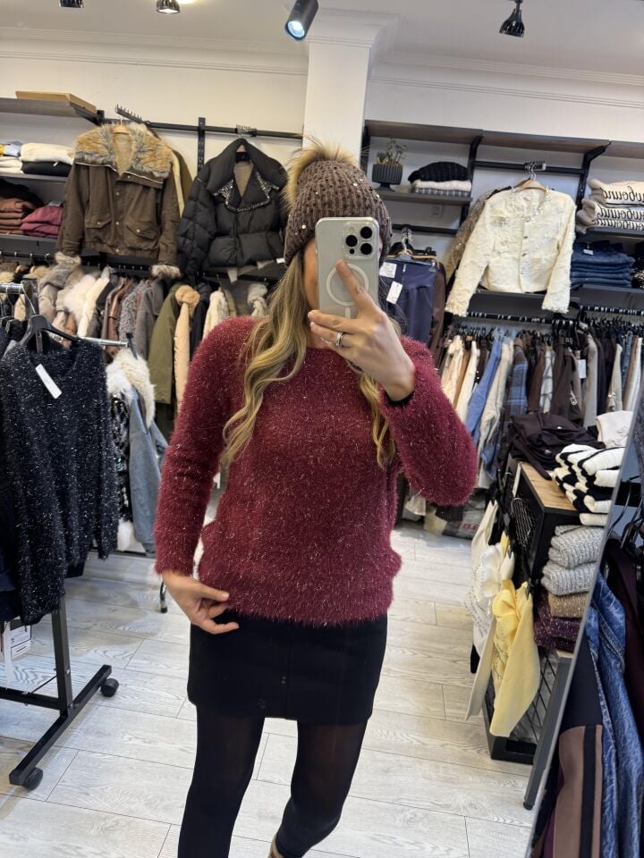 İTHAL GÜMÜŞ SİMLİ YUMOŞ TRİKO BORDO / STD