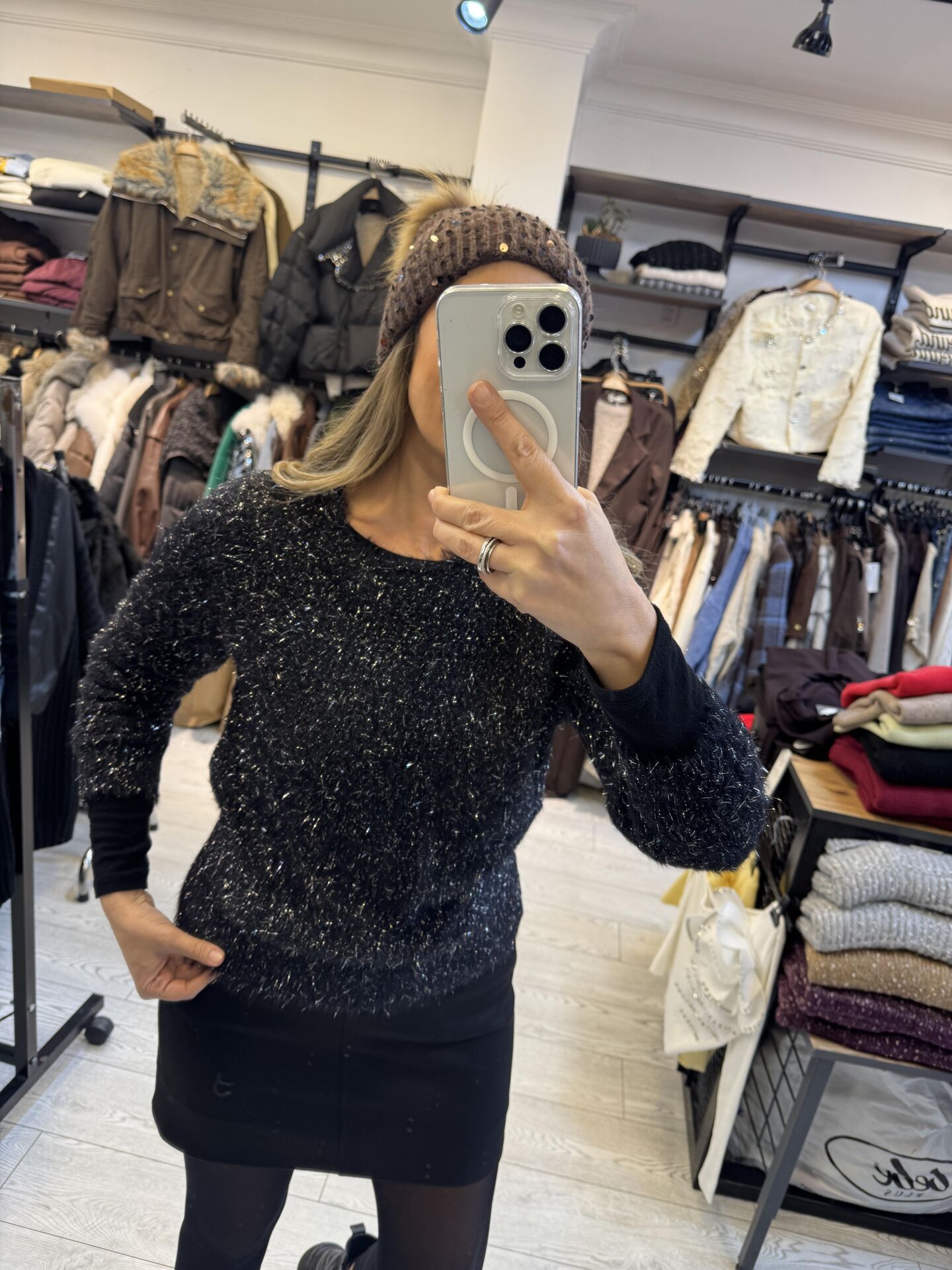 İTHAL GÜMÜŞ SİMLİ YUMOŞ TRİKO SİYAH / STD