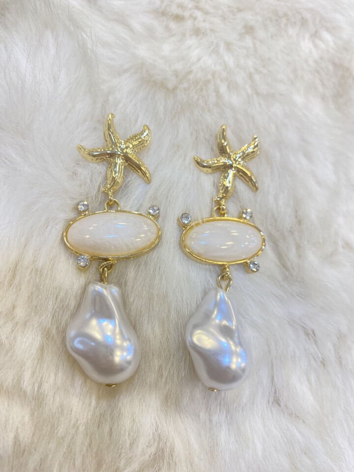 D.YILDIZ İNCİ UZUN KÜ BEYAZ / ALTIN