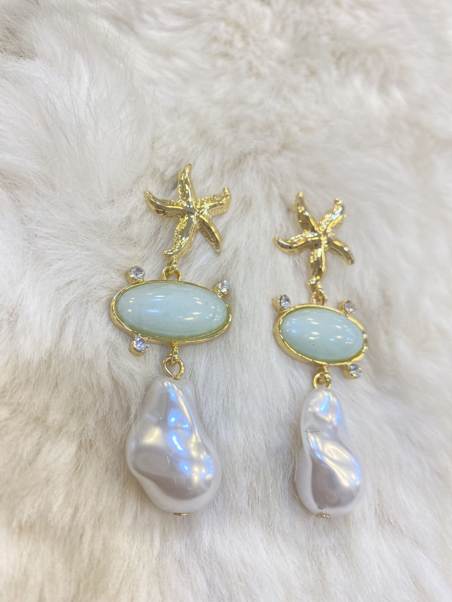 D.YILDIZ İNCİ UZUN KÜ MAVİ / ALTIN