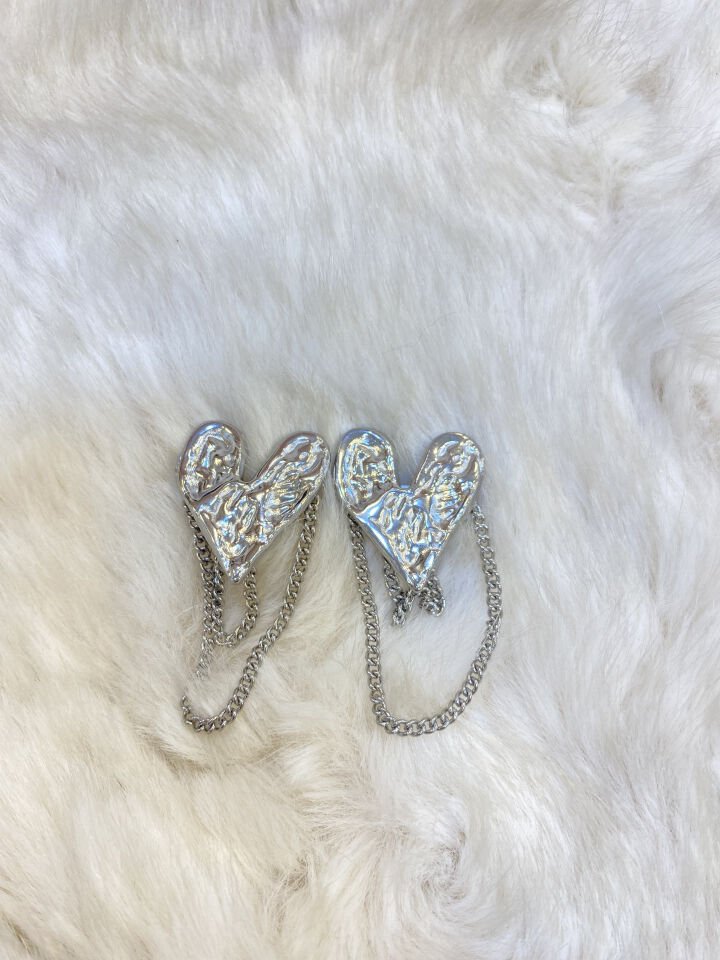 ZİNCİR DETAY KALP KÜ GÜMÜŞ