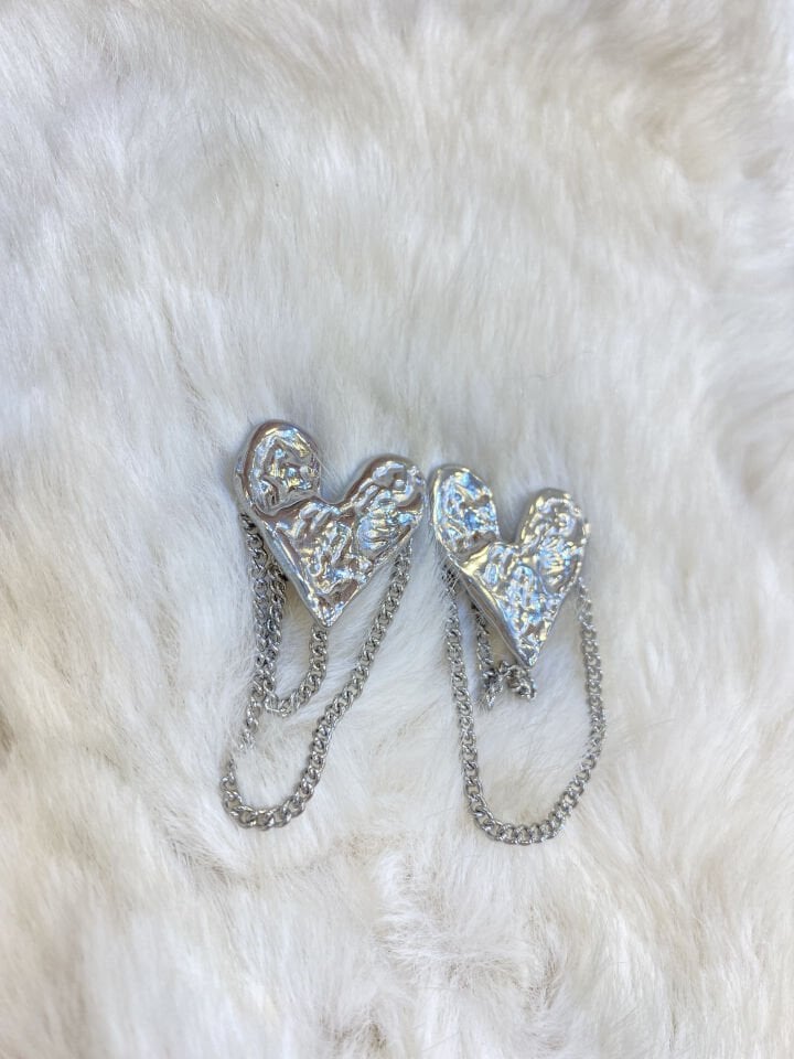 ZİNCİR DETAY KALP KÜ GÜMÜŞ