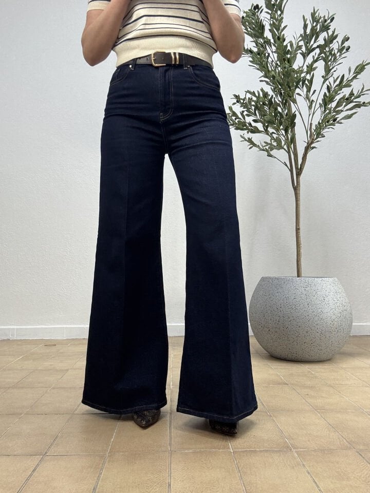 GENİŞ PAÇA PANTOLON Lacivert - 40