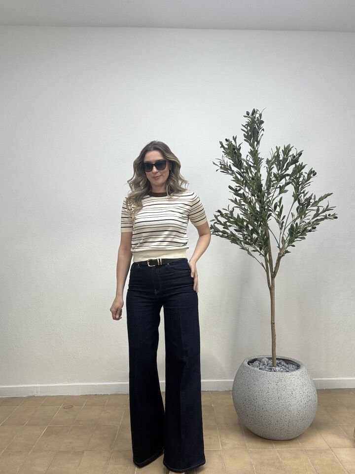 GENİŞ PAÇA PANTOLON Lacivert - 40