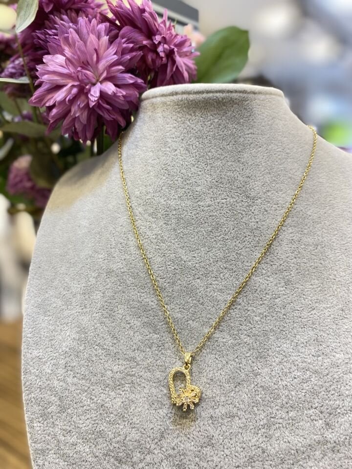 KALP VE ÇİÇEK FİGÜR KO ALTIN