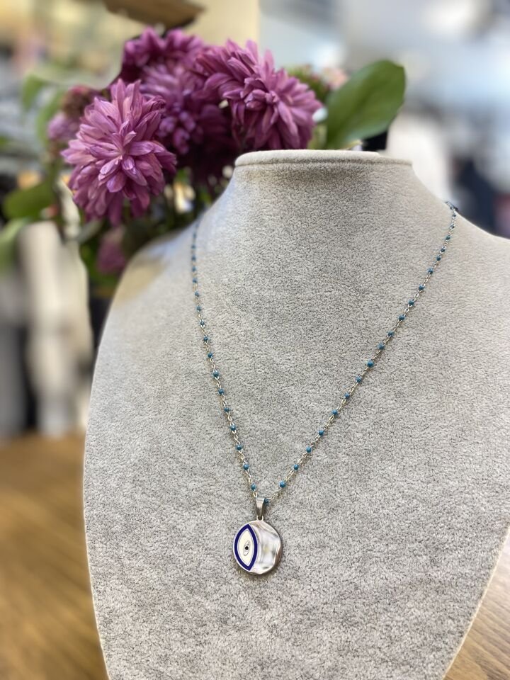 YUV. MAVİ BONCUKLU KO GÜMÜŞ