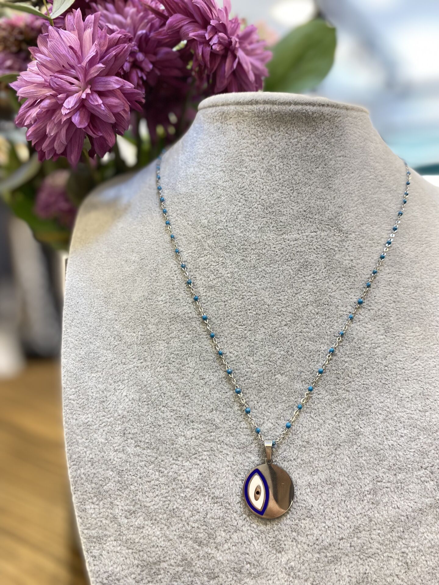 YUV. MAVİ BONCUKLU KO GÜMÜŞ